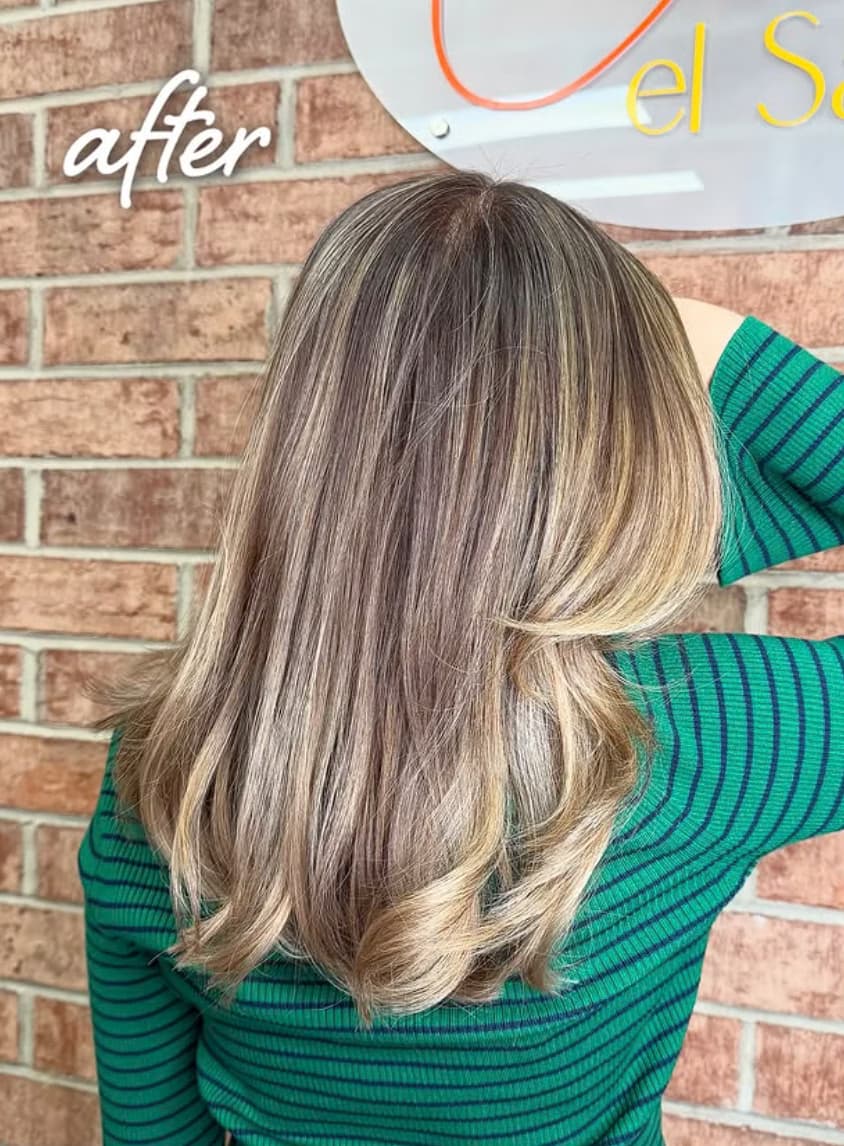 Después — Transformación balayage en Chic Salon Charlotte