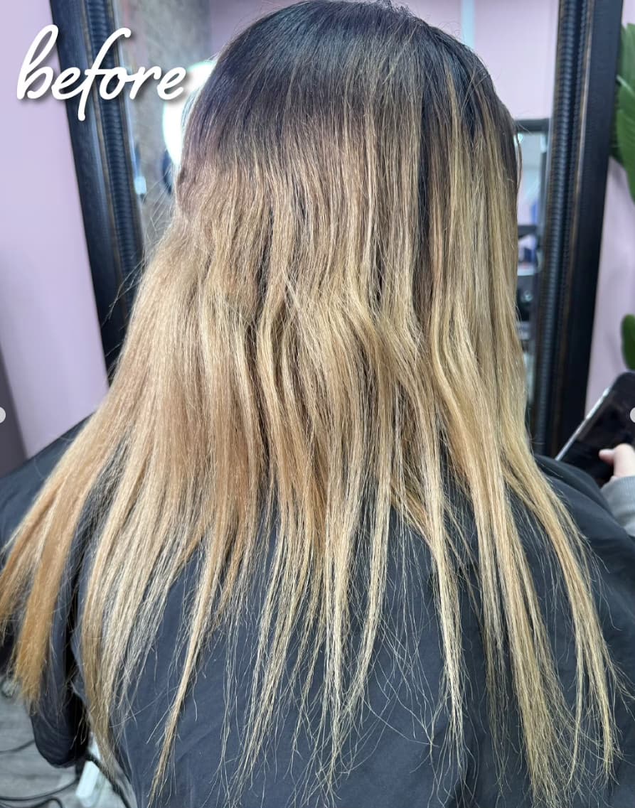 Antes — Transformación de luces en Chic Salon Charlotte