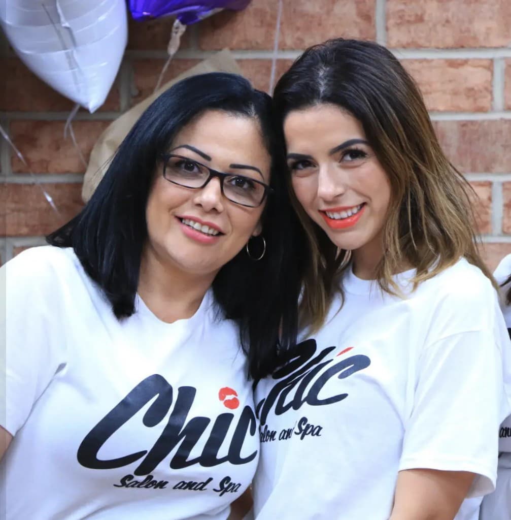 Yessica and Myriam at the beginnings of Chic Salon and Spa, 2017